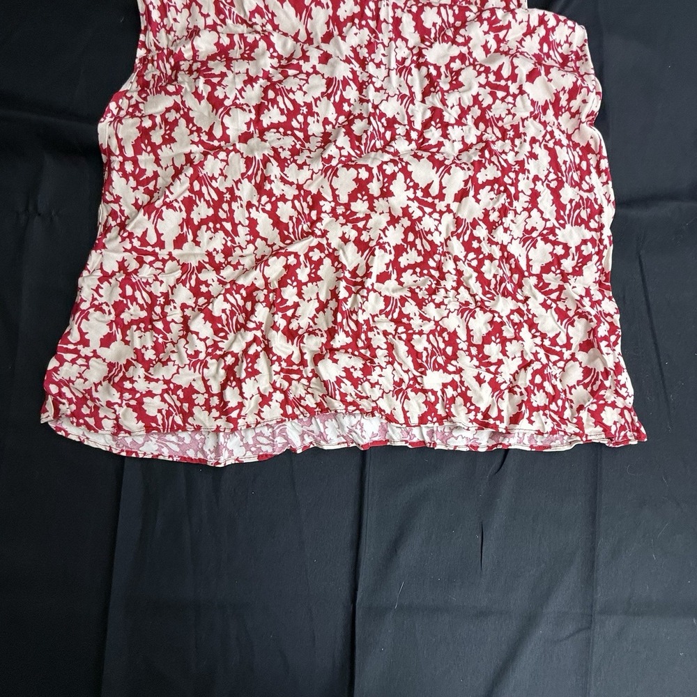 Free People Ohh La La Red Floral Bias Cut Midi Dress Red Sleeveless Size 10 $138 - Picture 9 of 9